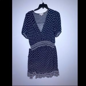 2 Piece Gianni Bini Paloma High Rise Wrap Mini Skirt 4 And V Neck Blouse